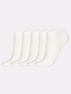 Nanso COTTON BASIC SNEAKERS sukat, 5 paria - valkoinen* Katso Valikoima|Katso Sukat