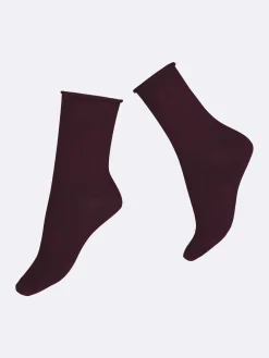 Nanso COTTON COMFORT CUFF nilkkasukat - viininpunainen* Katso Valikoima|Katso Sukat