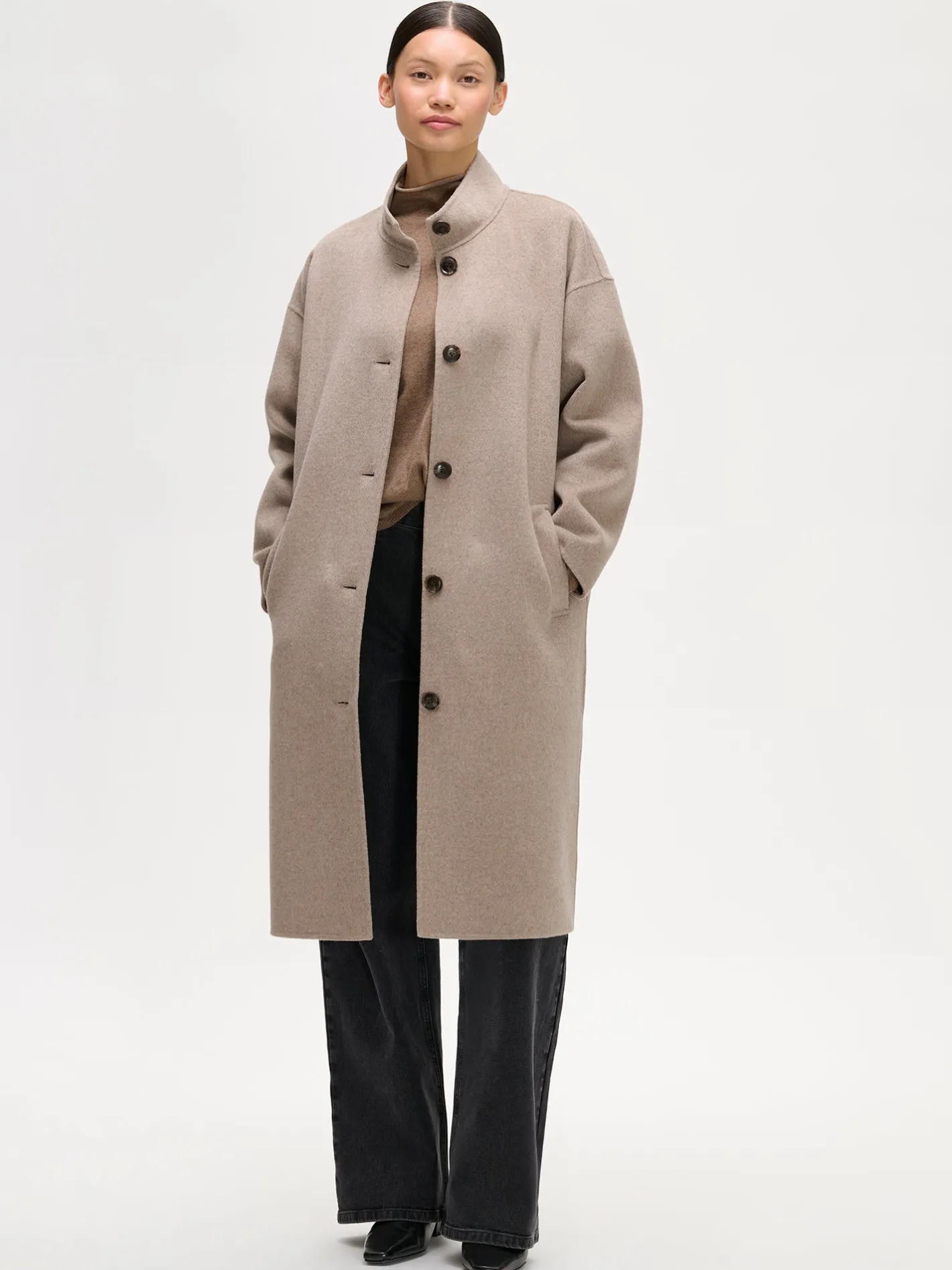 Nanso ELLE pitkä villakangastakki -* Takit, Jakut Ja Liivit