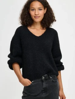 Nanso KARAMELLI neulepusero V-pääntiellä -* Neuleet