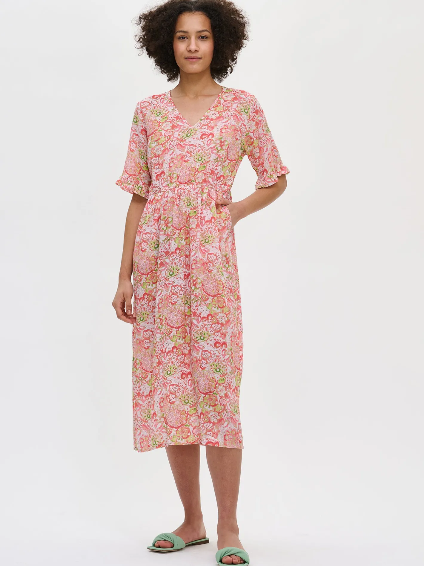 Nanso KREETA pitkä kangasmekko -* Mekot