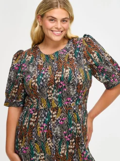 Nanso KUUTAMO pitkä kangasmekko -* Mekot