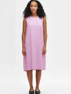 Nanso LILA hihaton kangasmekko -* Pellavavaatteet|Mekot