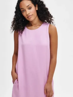 Nanso LILA hihaton kangasmekko -* Pellavavaatteet|Mekot