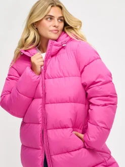 Nanso LUMI pitkä toppatakki - pinkki* Takit, Jakut Ja Liivit