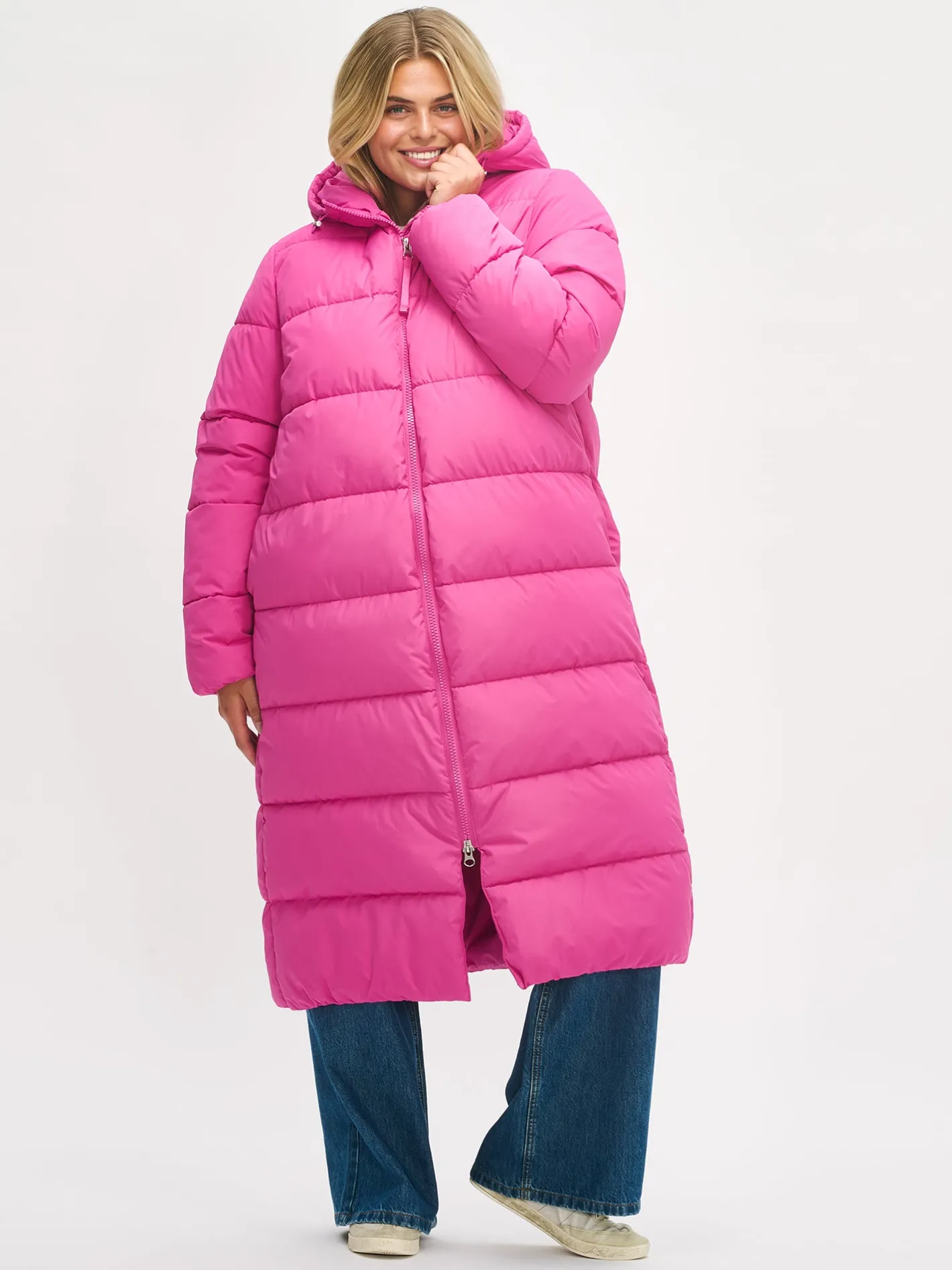 Nanso LUMI pitkä toppatakki - pinkki* Takit, Jakut Ja Liivit