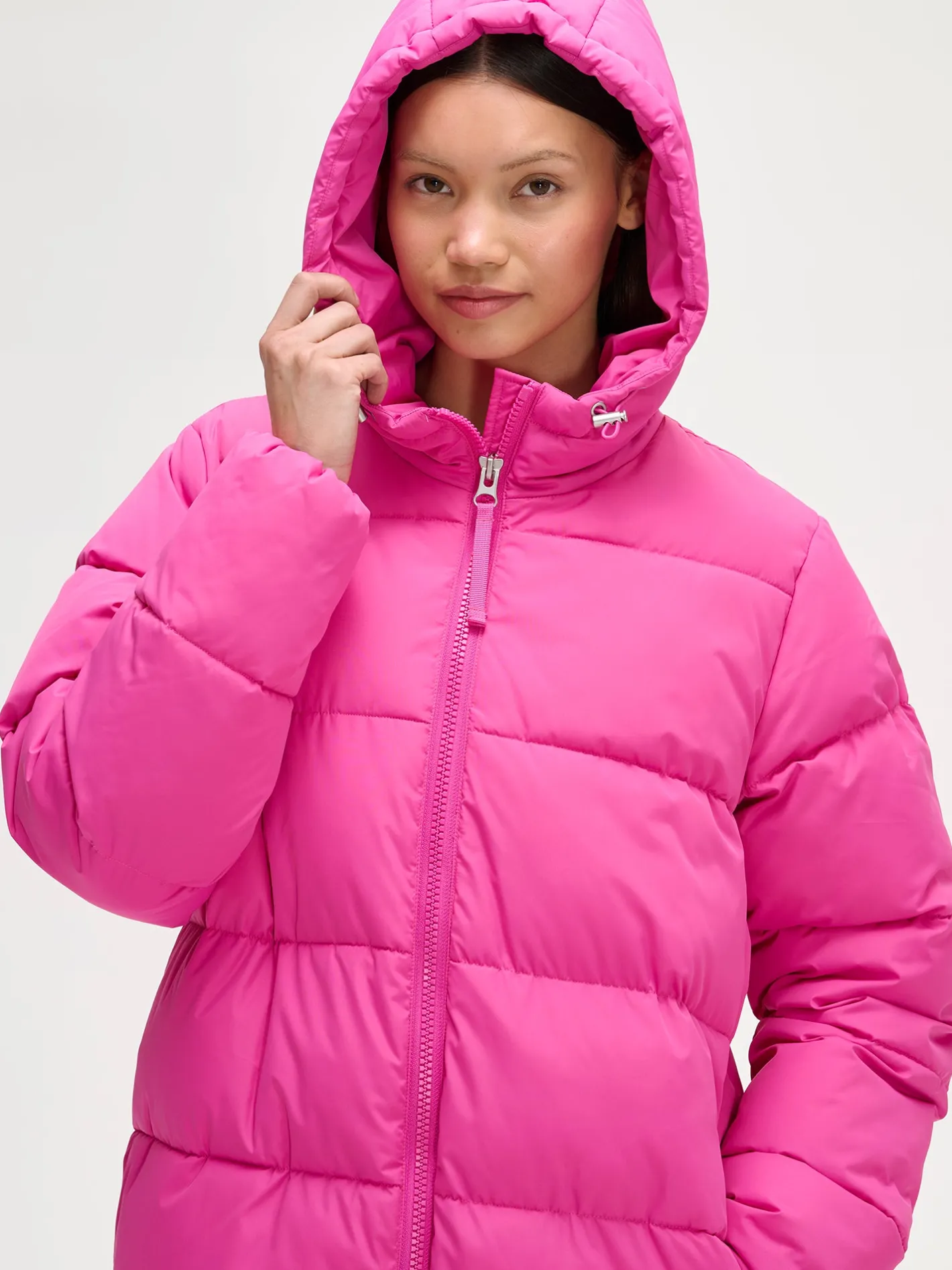 Nanso LUMI pitkä toppatakki - pinkki* Takit, Jakut Ja Liivit