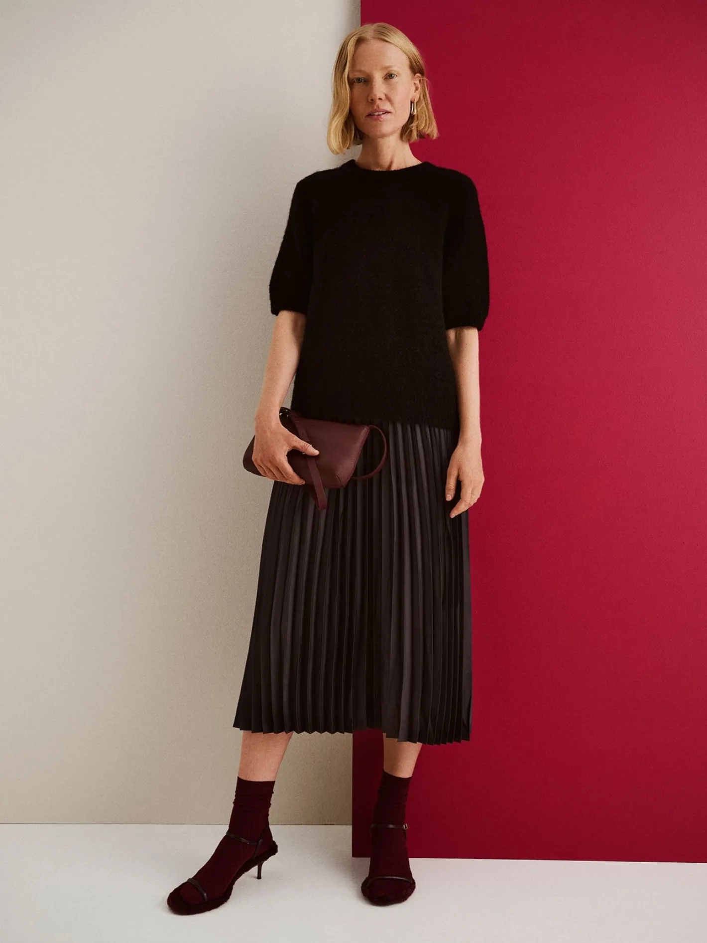 Nanso NARU olkalaukku - tumma viininpunainen* Asusteet|Laukut