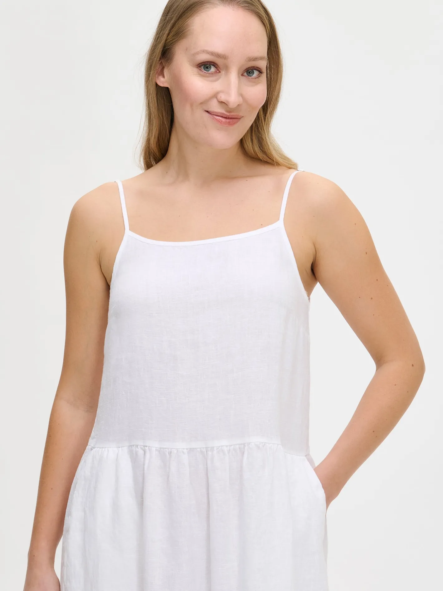 Nanso PELLAVA hihaton mekko -* Pellavavaatteet|Mekot