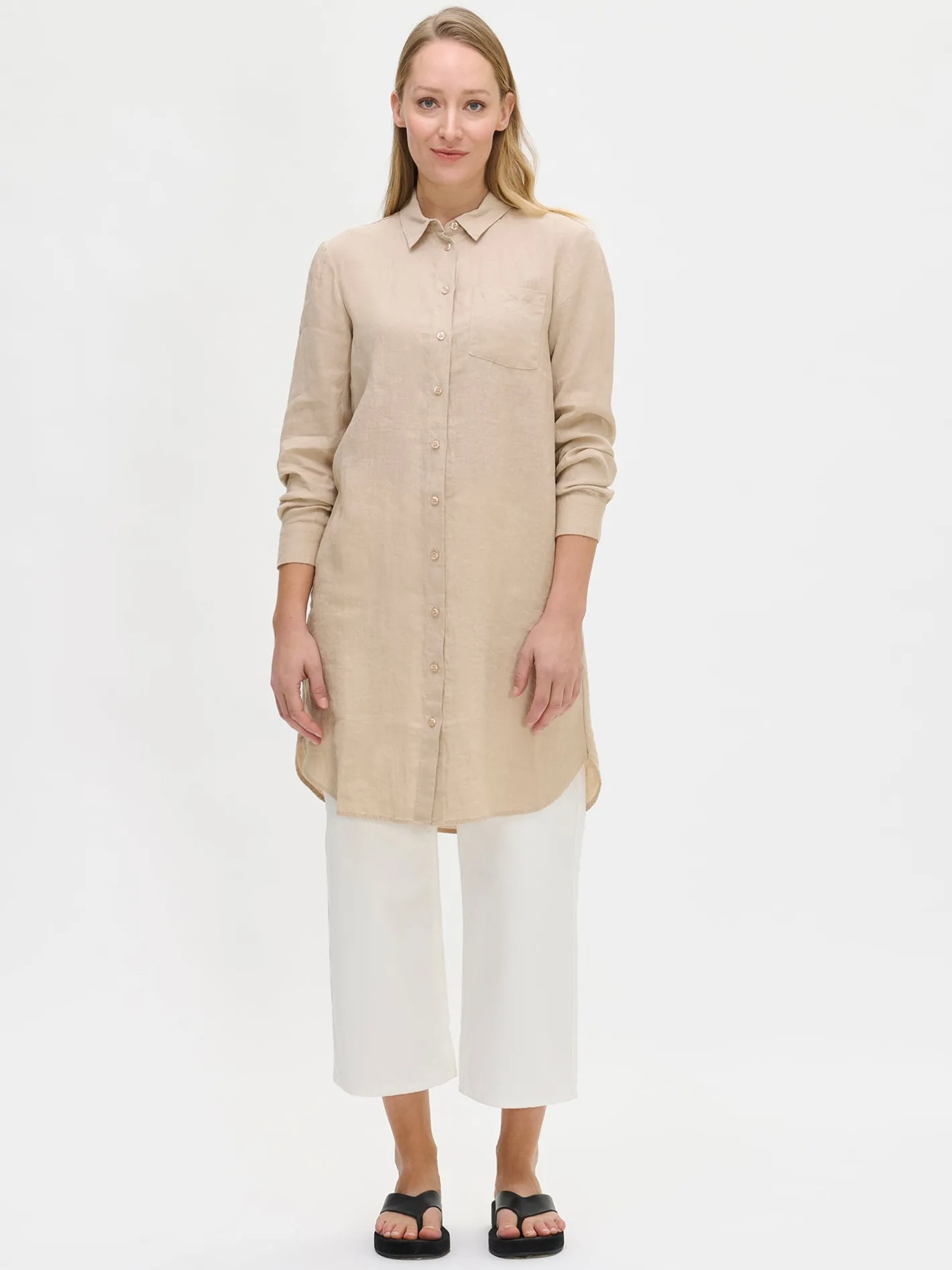 Nanso PELLAVA pitkä paitapusero -* Pellavavaatteet|Paidat Ja Tunikat