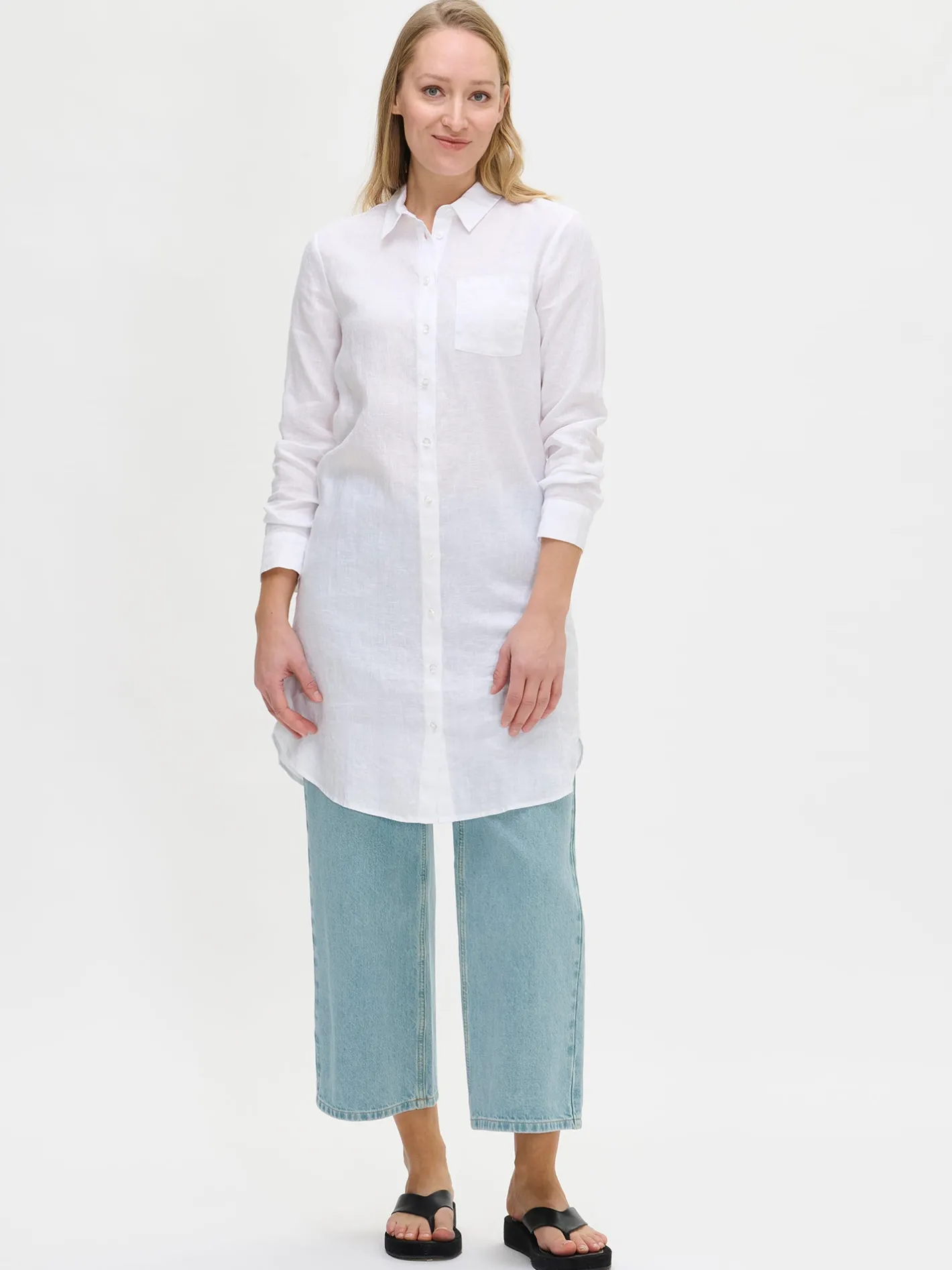 Nanso PELLAVA pitkä paitapusero -* Pellavavaatteet|Paidat Ja Tunikat