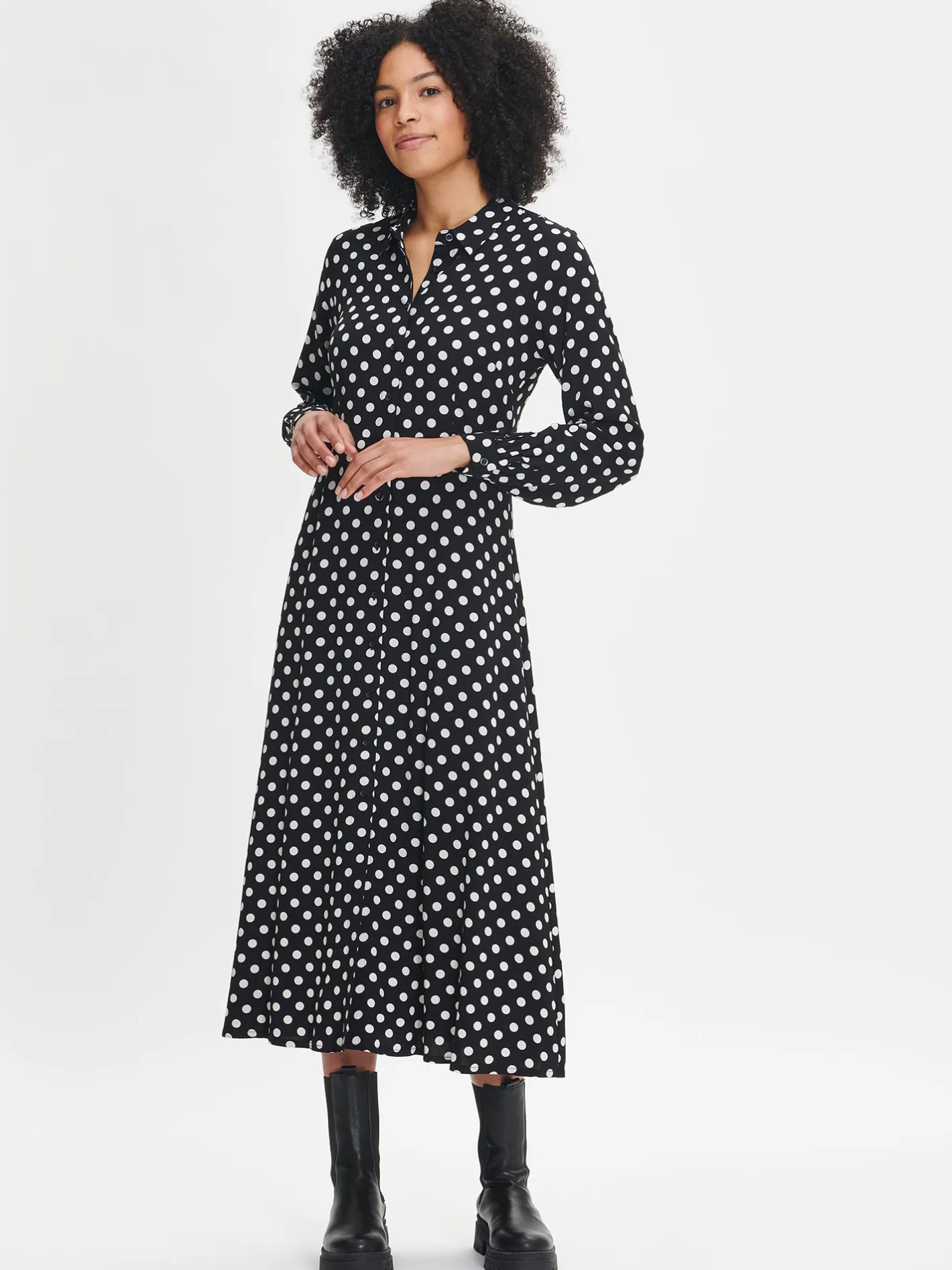 Nanso POLKKA pitkä kangasmekko -* Mekot