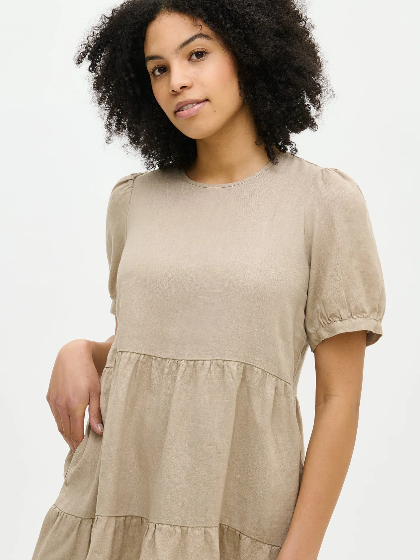 Nanso SARASTUS lyhyt pellavamekko -* Pellavavaatteet|Mekot