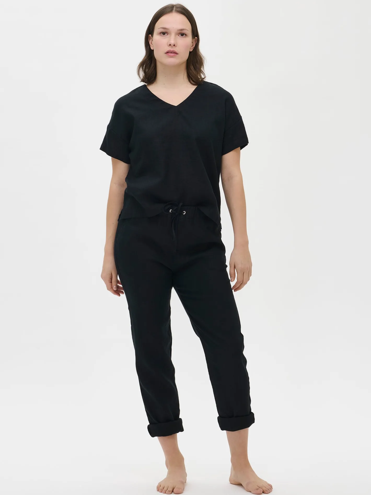 Nanso SARASTUS pellavahousut -* Pellavavaatteet|Yöasut Ja Oloasut