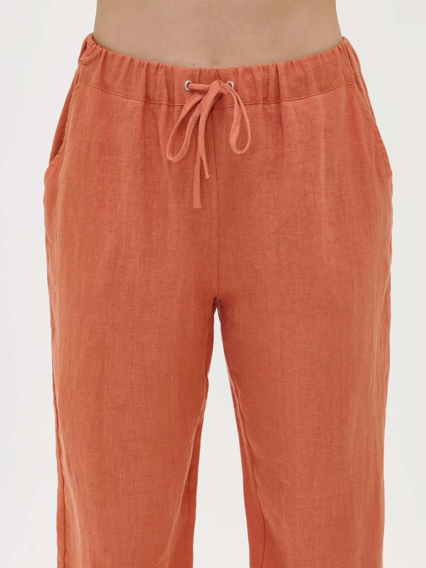 Nanso SARASTUS pellavahousut -* Pellavavaatteet|Yöasut Ja Oloasut