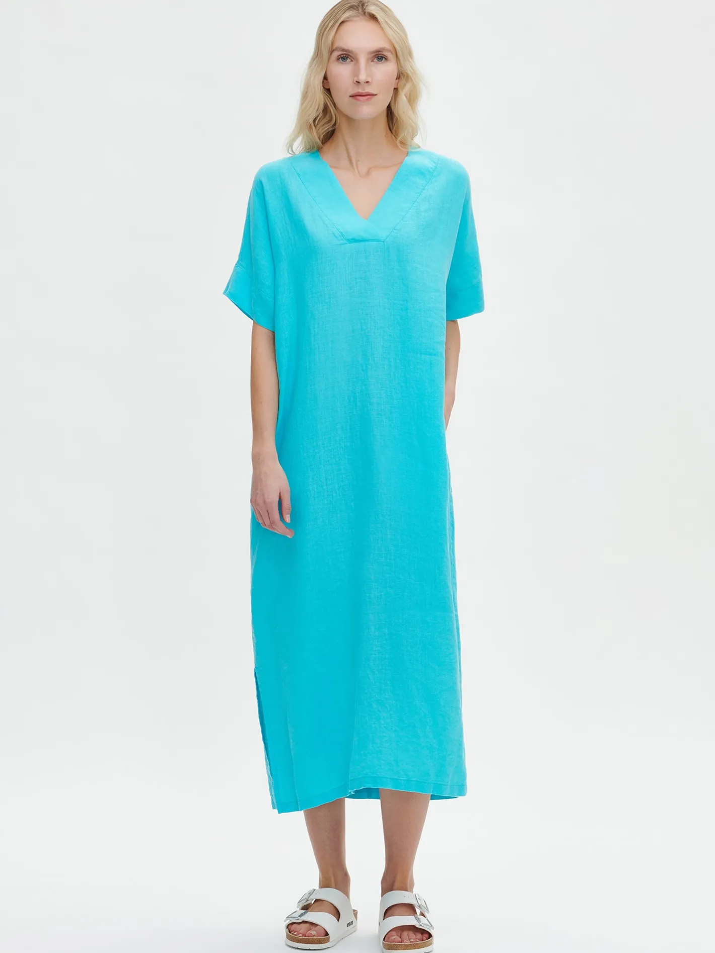 Nanso SARASTUS pellavakaftaani -* Pellavavaatteet|Yöasut Ja Oloasut