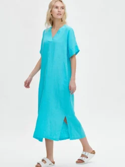 Nanso SARASTUS pellavakaftaani -* Pellavavaatteet|Yöasut Ja Oloasut