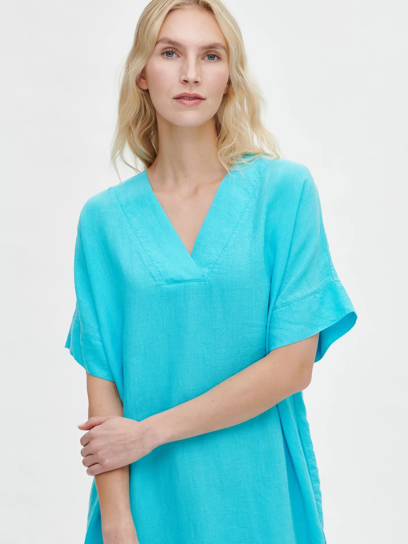 Nanso SARASTUS pellavakaftaani -* Pellavavaatteet|Yöasut Ja Oloasut