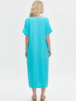 Nanso SARASTUS pellavakaftaani -* Pellavavaatteet|Yöasut Ja Oloasut