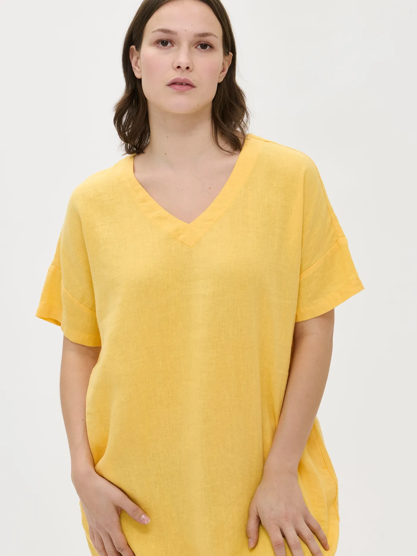 Nanso SARASTUS pitkä pellavakaftaani -* Pellavavaatteet|Yöasut Ja Oloasut