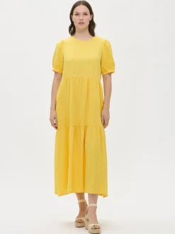 Nanso SARASTUS pitkä pellavamekko -* Mekot|Pellavavaatteet