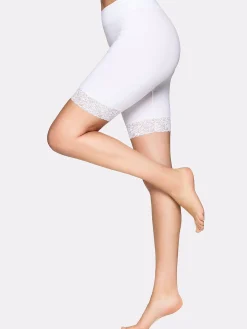 Nanso SEAMLESS LACE SHORT leggingsit - valkoinen* Katso Valikoima|Katso Sukkahousut